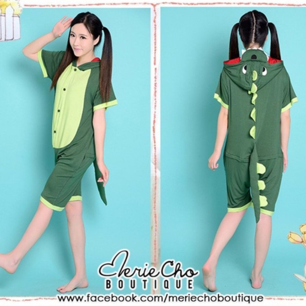 Pijama mameluco de Shirt Dinosaurio verde